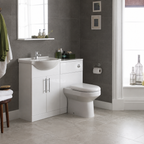 Kartell Impakt White Gloss 650mm Vanity Unit In Coordinating Bathroom Setting