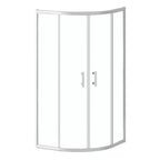 Front view of Kartell Koncept 800mm quadrant enclosure with 6mm glass