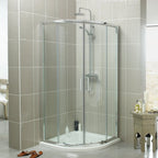 Kartell Koncept 800mm quadrant enclosure with chrome frame and sliding doors