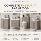 Kartell Purity Silver Oak bathroom furniture collection with vanity units, WC unit & sit on basin options