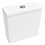 White Korsika cistern with top-mounted dual flush button