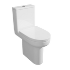 White Kavera Bijou close coupled toilet with cistern and closed soft close seat