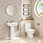 Kavera Bijoux 4 piece bathroom suite with pedestal basin and close coupled toilet