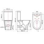 Kavera Kameo 640mm comfort height toilet technical dimensions