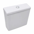 Kavera Kameo close coupled dual flush toilet cistern in gloss white
