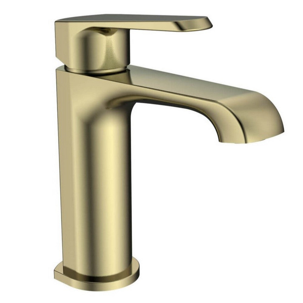 Qudo Monfanna brushed brass mono basin mixer tap single lever bathroom faucet