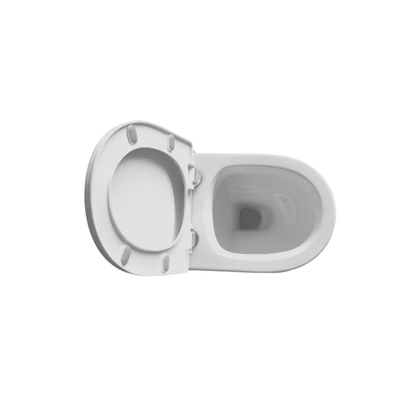 Oakham Chic toilet showing soft close seat open position