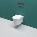 Oakham modern rimless wall hung toilet with UF soft close seat