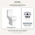 Ozone Square Rimless Comfort Height Close Coupled Toilet & Soft Close Seat