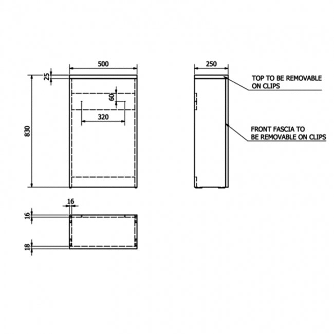 Kartell Purity 505mm WC Unit Silver Oak