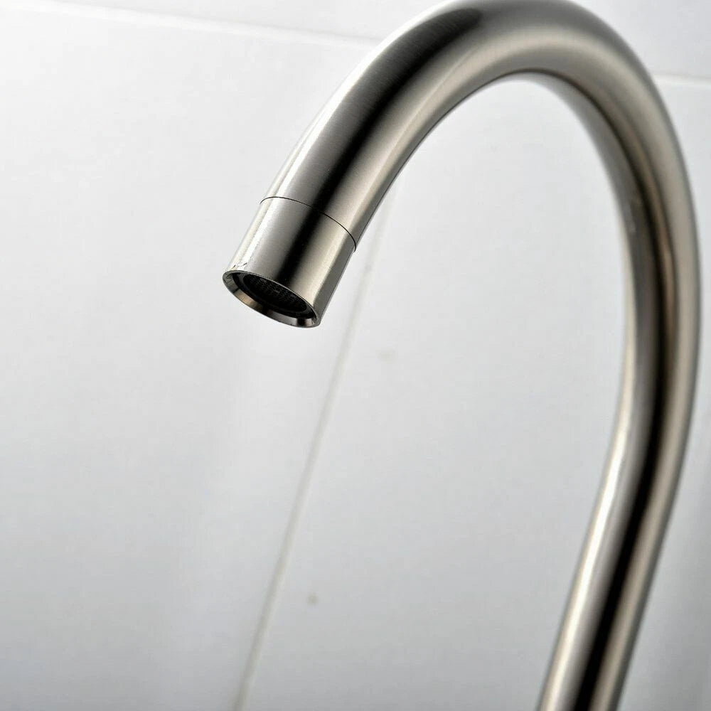 Bramwell & Co Camden Brushed Nickel Twin Lever Kitchen Mixer Tap