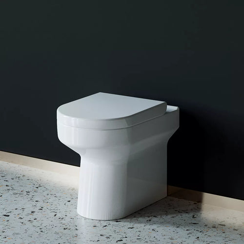 Oakham D-Shape Back To Wall Toilet Pan With Soft Close Seat | BSD