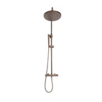 Scudo Core brushed bronze thermostatic rigid riser shower product view