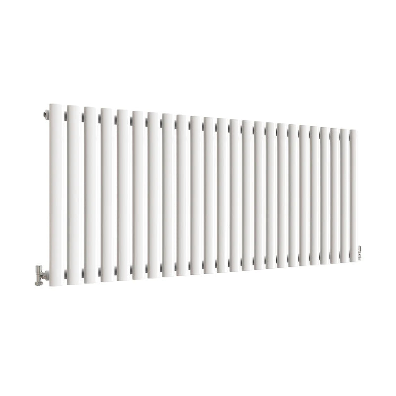 White horizontal column radiator 600x1416 for modern UK heating systems