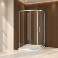 Vitrano 1000 x 800mm chrome offset quadrant shower enclosure in a modern bathroom