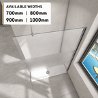 Vitrano frosted centre shower screen available in 700mm 800mm 900mm and 1000mm widths