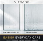 Vitrano Nano Glass comparison showing easier everyday care and reduced water marks