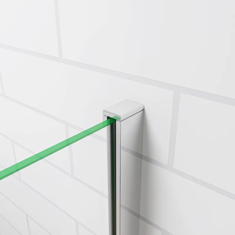 Close Up Of Wall Fixing And Glass Support On Walk In Shower Screen