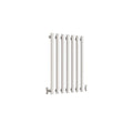 White vertical oval column radiator 600 x 413mm single panel designer radiator.