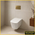 Oakham Square Rimless Wall Hung Toilet Pan With UF Soft Close Seat – 520mm Projection